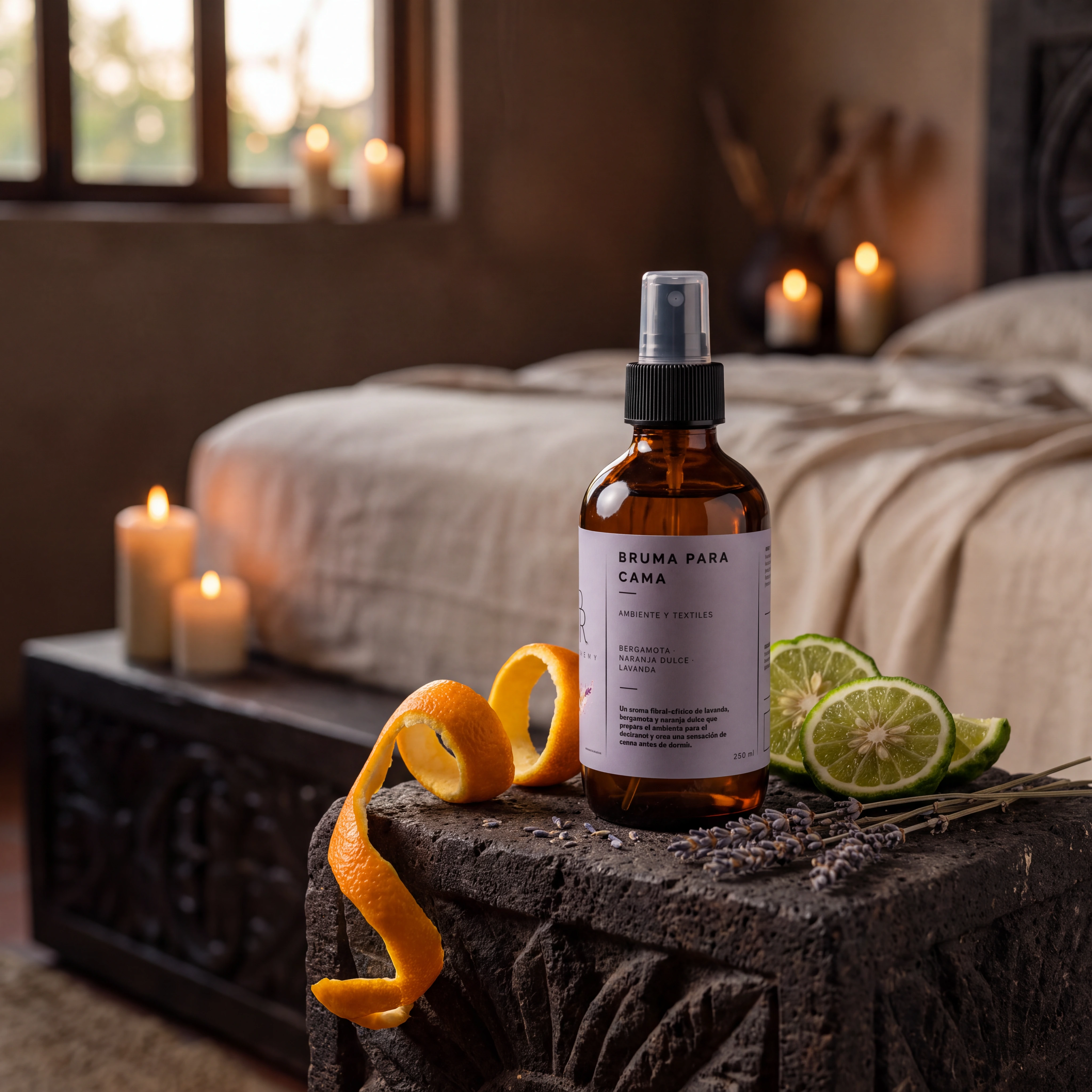 Bruma de Cama Relajante de Prehispanic Alchemy, presentación de 250 g