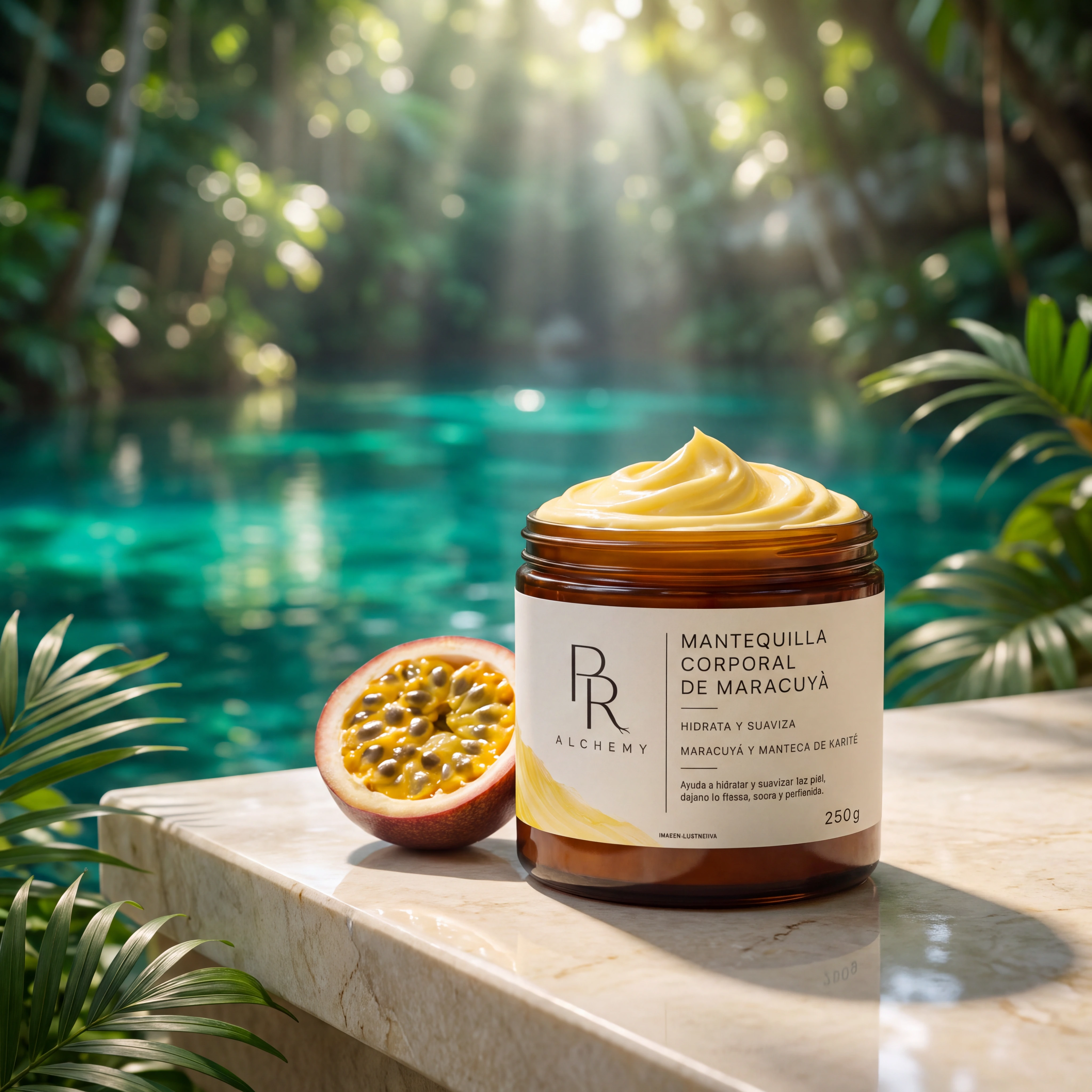 Mantequilla Corporal de Maracuyá de Prehispanic Alchemy, presentación de 250 g